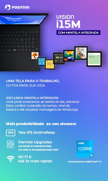 Notebook Positivo Vision i15M Intel® Core™ i3-N300 Linux 8GB RAM