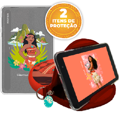 Vision TAB 7 Moana com capa de proteção e bolsa de transporte com apoio de tablet